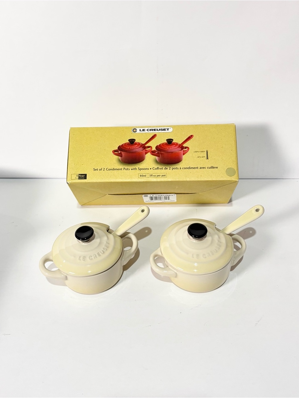Le Creuset Mini Condiments, Mini Cocotte Pair with Spoons
